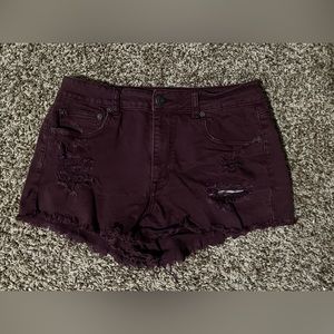 Maroon American eagle shorts size 12